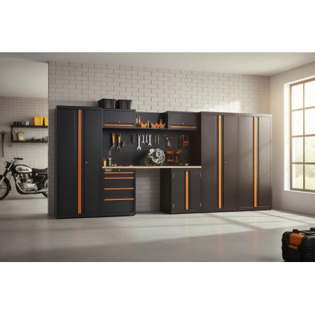 Mobilier de garage avec servante et une armoire supplémentaire