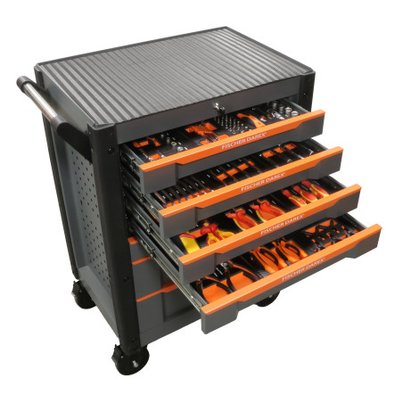 Servante 143 outils plateau acier 7 tiroirs