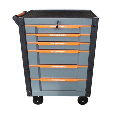 Servante 7 tiroirs plateau acier 62 outils