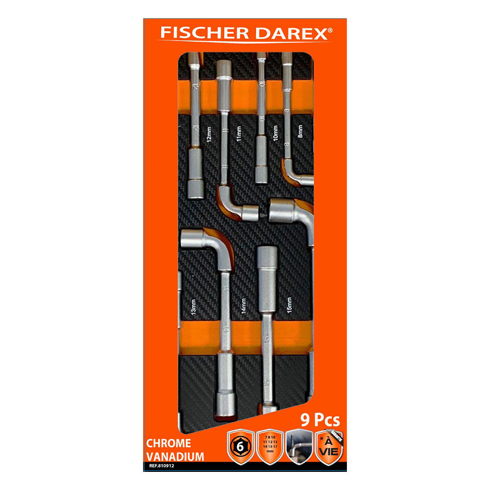 Module Insert Servante 10 Clés à Pipes Débouchées 6 Pans 6-19mm Cr-V Richmann C1204